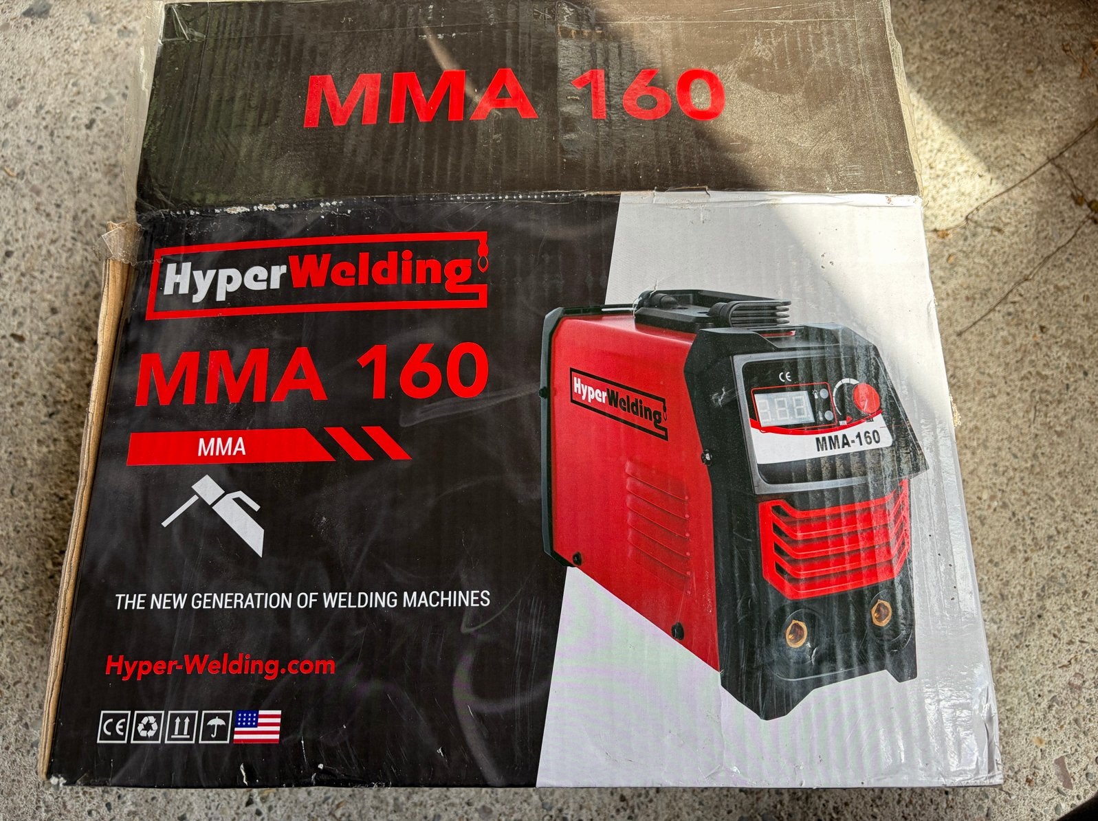 Hyper Welding MMA 160 Inverter Lasapparaat Nieuw, Doe-het-zelf en Verbouw, Ophalen of Verzenden, Nieuw, 150 tot 250 ampère, Inverter