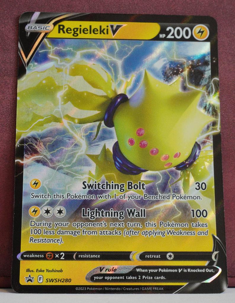 Regieleki V SWSH280 SWSH Black Star Promos Pokémon Kaart, Verzenden, Nieuw, Losse kaart
