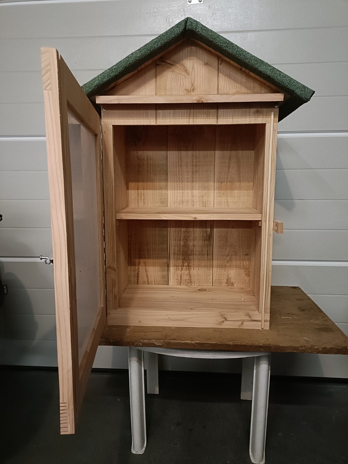 Minibieb Buiten Straat Boekenkast Mini Bieb Ruil Buurtkast, Ophalen, Met deur(en), Nieuw, 50 tot 100 cm