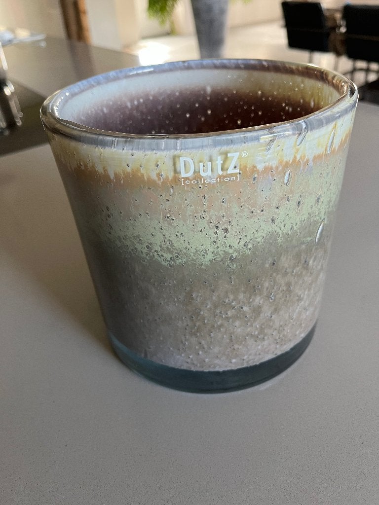 Dutz windlicht pot cilindervaas, Bruin, Nieuw, Ophalen of Verzenden, Glas