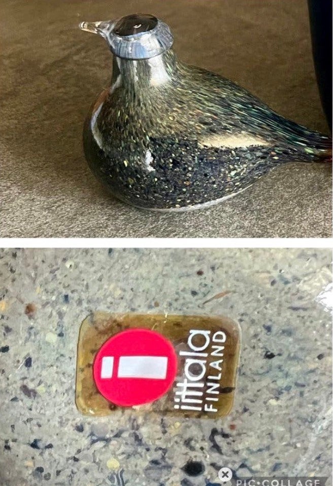 Iittala Finland Glazen Vogel - Uniek Design, Antiek en Kunst, Ophalen of Verzenden
