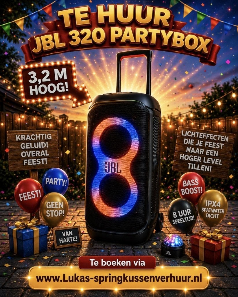 Jbl320 party speaker te huur €40,-