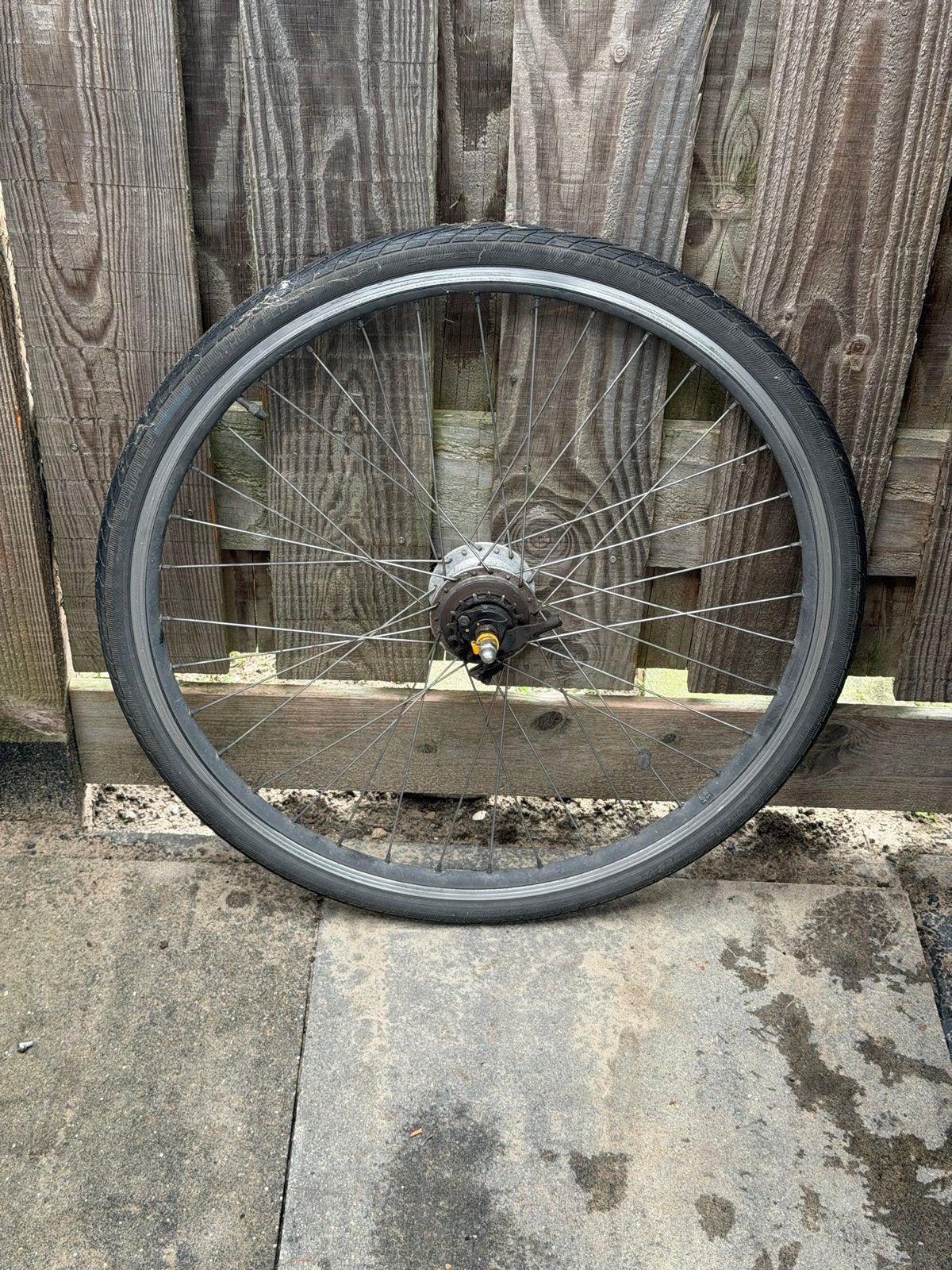 Achterwiel 28 inch Shimano Nexus 7 versnellingen velgrem, Ophalen of Verzenden, Gebruikt, Wiel
