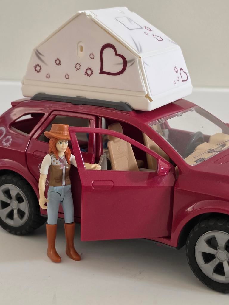 Schleich 42535 Auto met paardentrailer en accessoires, Ophalen of Verzenden, Zo goed als nieuw, Meisje