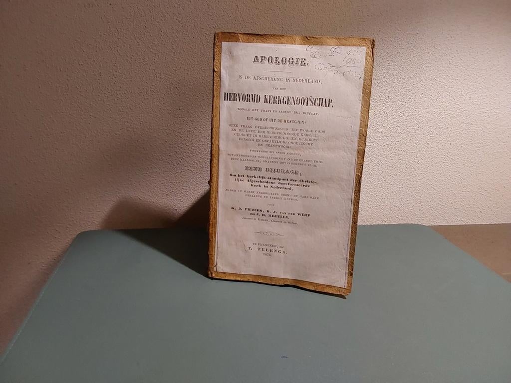 Apologie / kerkelijke Afscheiding van 1834, Gelezen, Christendom | Protestants, Ophalen of Verzenden, Afgescheiden predikanten