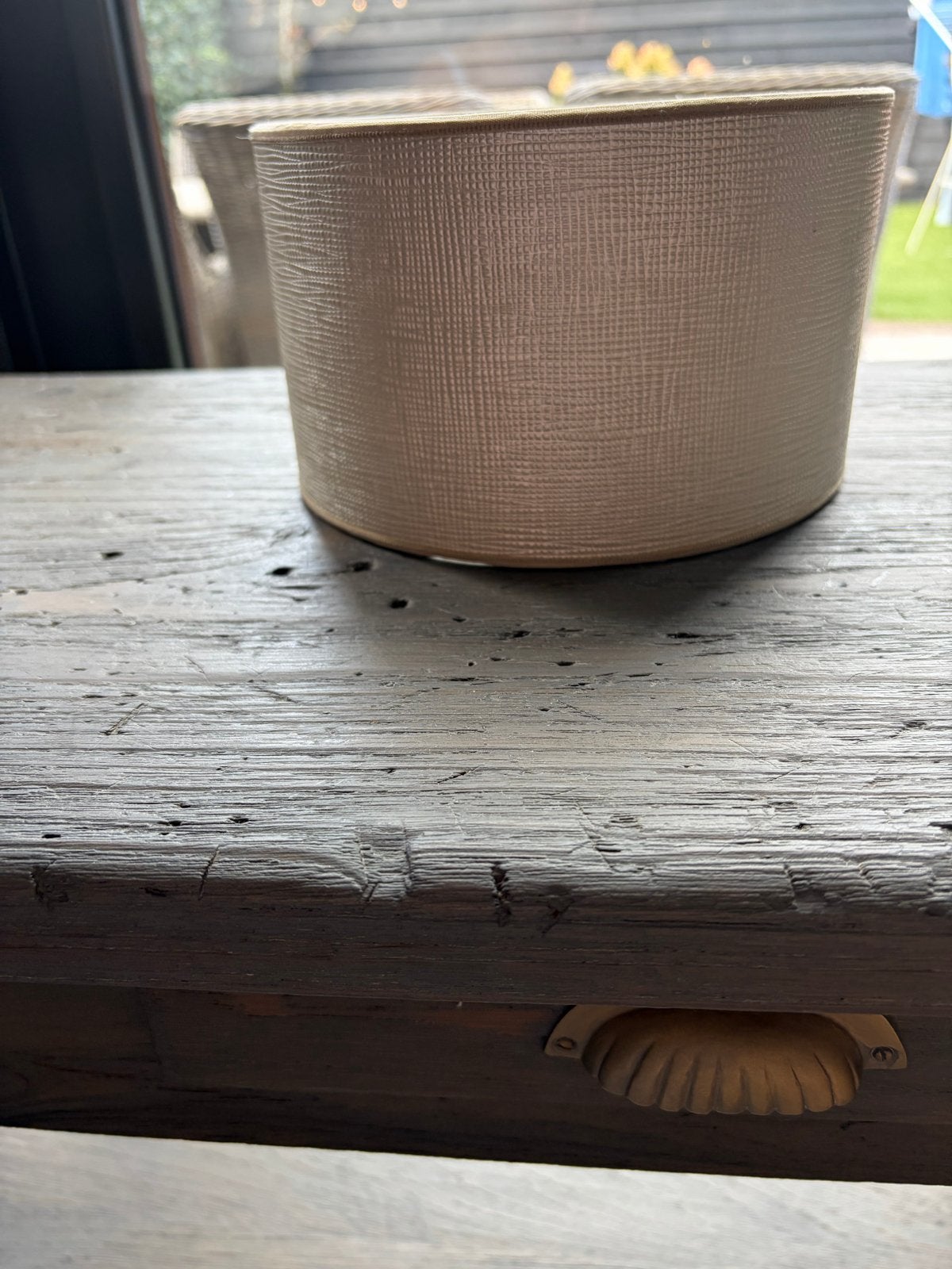 Beige cilinder Duran lampenkapje, Overige typen, Beige, Rond, Ophalen of Verzenden
