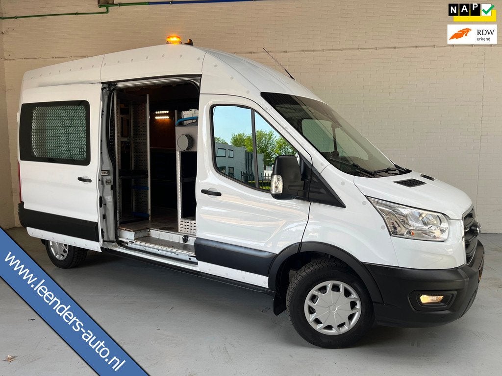 Ford Transit Servicewagen 350 2.0 TDCI 130PK euro6 L3H3 Tren, 4 cilinders, Met garantie (alle), 2800 kg, Wit
