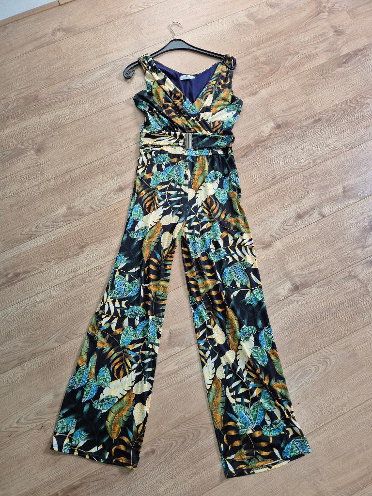 Jump5 - Fleurige Alexander jumpsuit maat L (1), Ophalen of Verzenden, Zo goed als nieuw, Maat 38/40 (M)