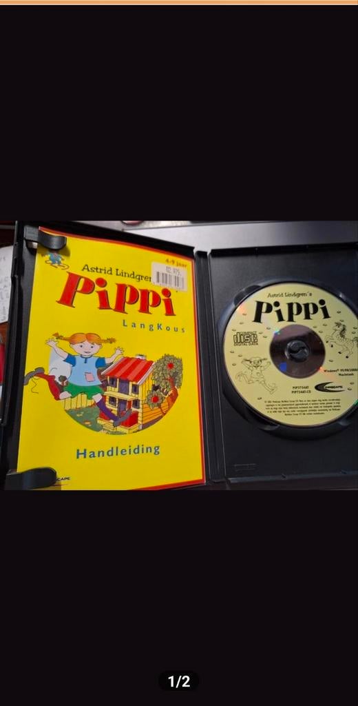Pippi Langkous CD-ROM: Avontuur in Villa Kakelbont (4-9 jr), Puzzel en Educatief, Gebruikt, 1 speler, Ophalen of Verzenden
