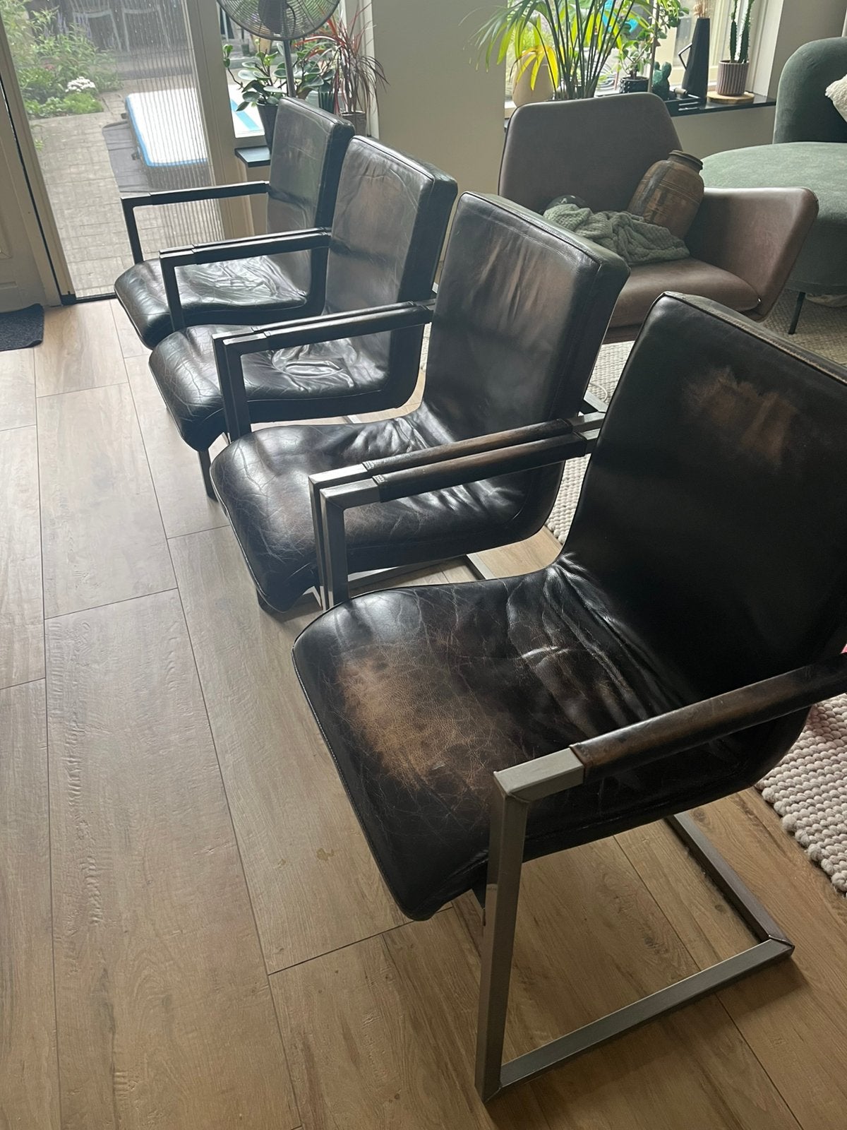 Eettafel stoelen (4 stuks), Ophalen, Gebruikt, Zwart, Vier