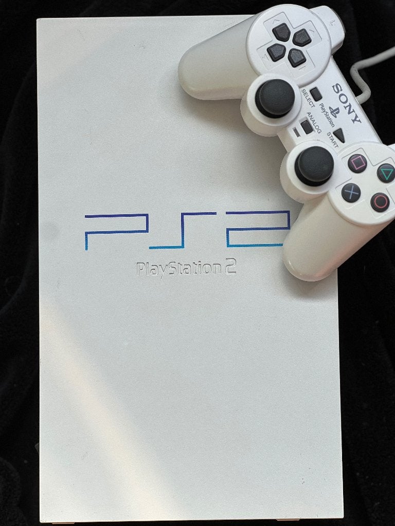PlayStation 2 Wit JAP met controller, Ophalen of Verzenden, Gebruikt, Controller, PlayStation 2