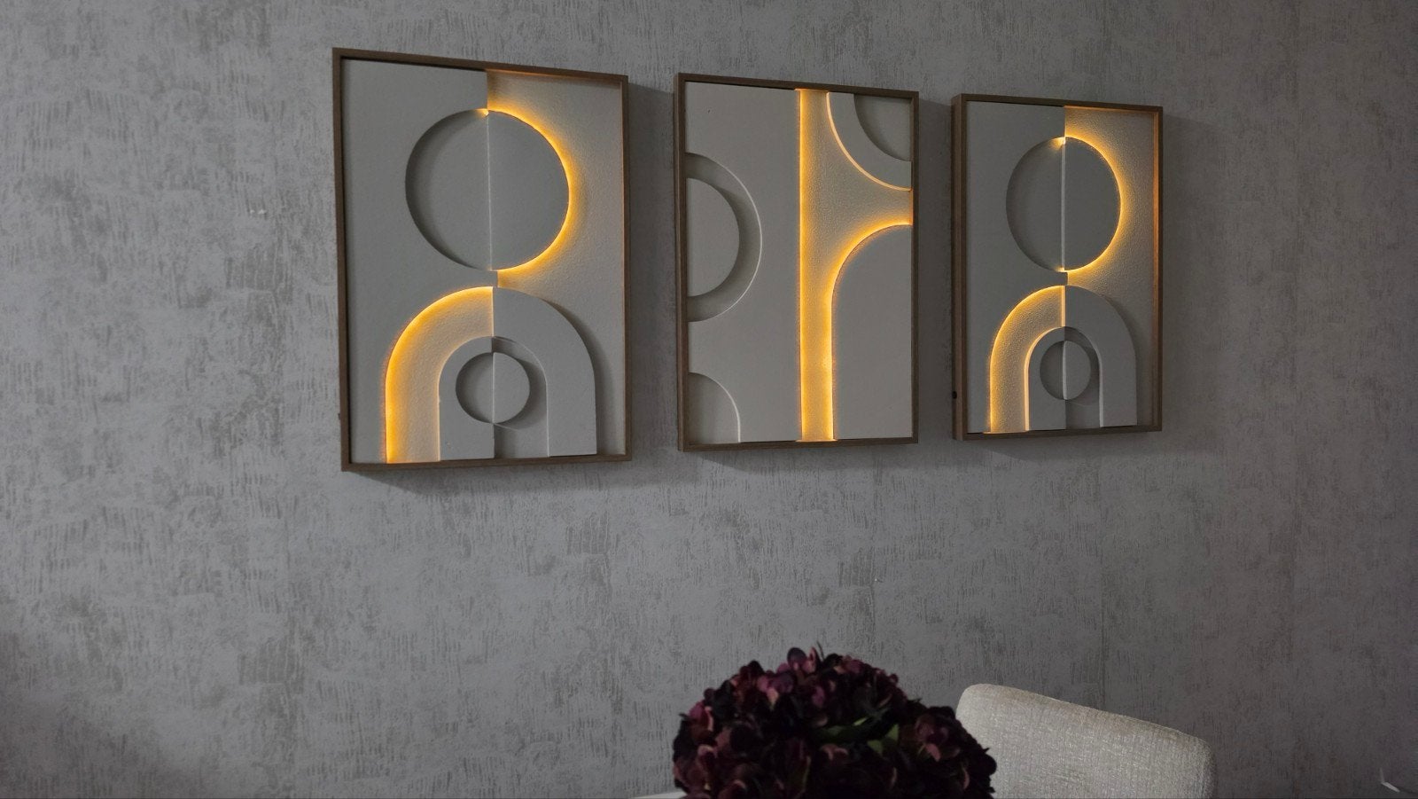 wanddecoratie met led lamp  per stuk € 25,00, Ophalen, Nieuw