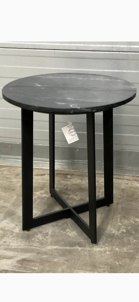 bijzettafel nieuw in doos Paco Reinhard, marmer blad 4 stuks, 45 tot 60 cm, Minder dan 55 cm, Rond, Nieuw