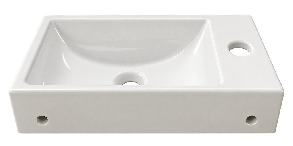Saniselect Rise Fontein 40x23x10 cm Glans Wit, Ophalen, Nieuw, Wastafel