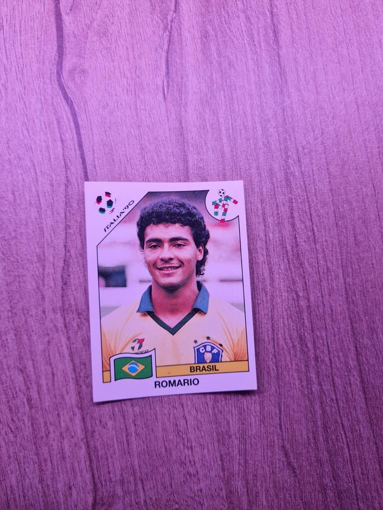 Panini Italia '90 Romario, Ophalen of Verzenden, Gebruikt, Buitenlandse clubs, Spelerskaart