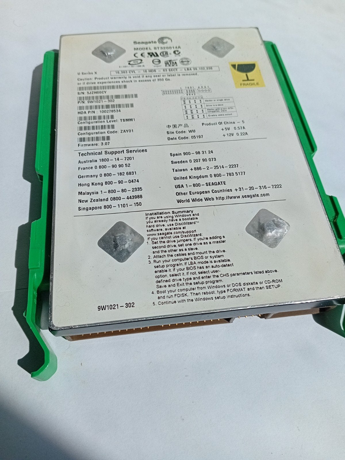 Seagate Barracuda 160GB IDE HDD - Model ST3160021A, Computers en Software, Harde schijven, Intern, Gebruikt, HDD, 160GB