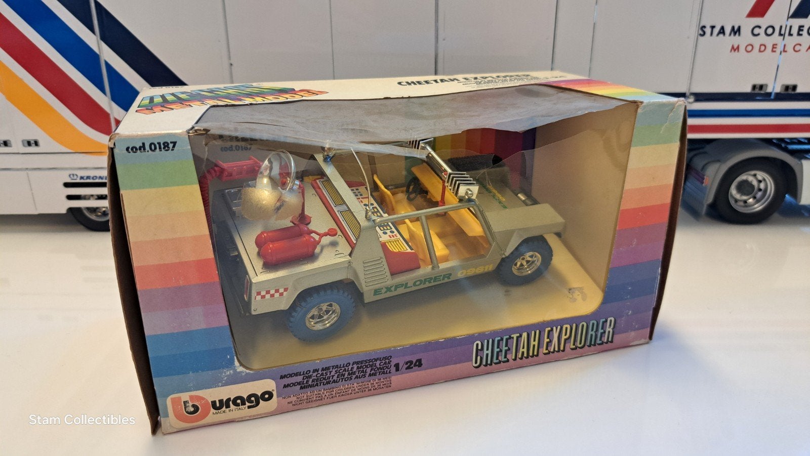 Bburago cod.0187 Lamborghini Cheetah Explorer Silver, Auto, Ophalen of Verzenden, Zo goed als nieuw, Bburago