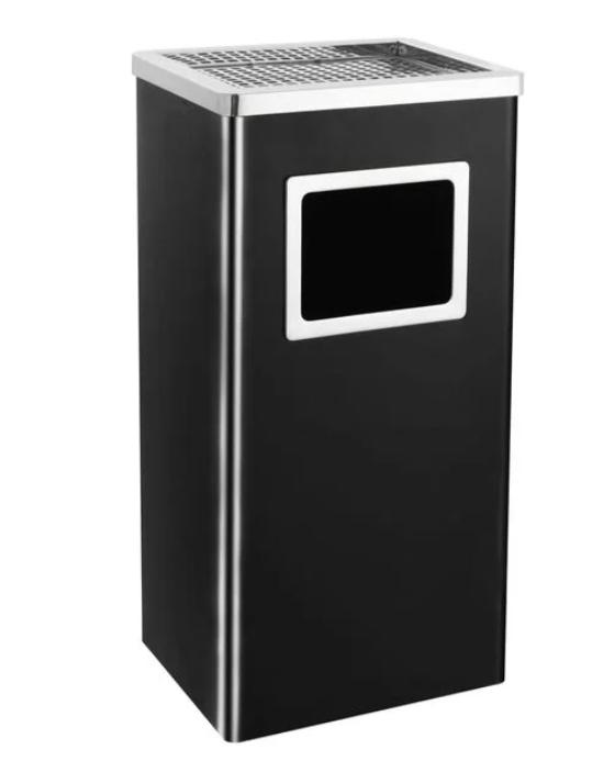 Nieuw Asbak / prullenbak 45 L staal zwart, 40 liter of meer, Ophalen of Verzenden, Nieuw, Metaal