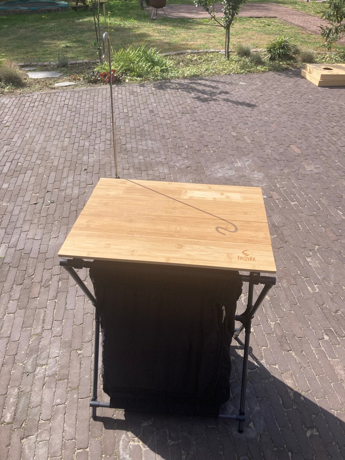 Froyak Campingkast met Bamboe Blad en Draagtas, Caravans en Kamperen, Ophalen, Zo goed als nieuw