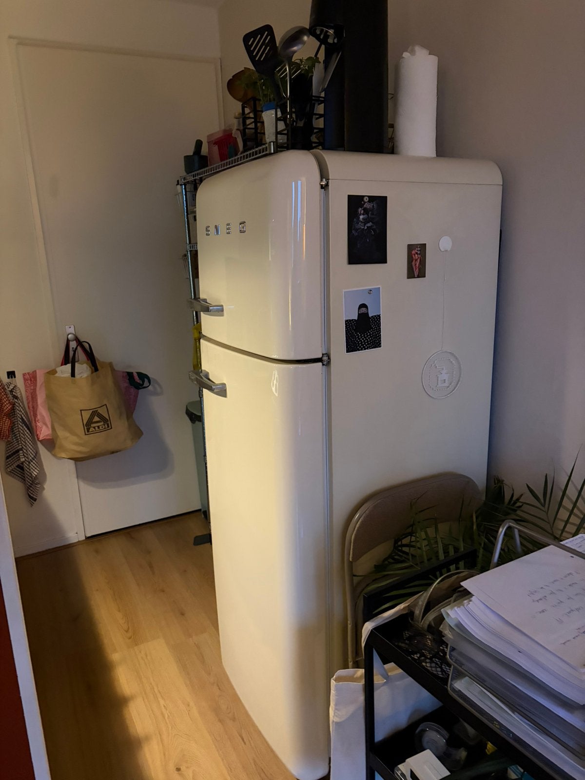 SMEG koelkast met vriesvak, Ophalen, 200 liter of meer, 60 cm of meer, Met aparte vriezer