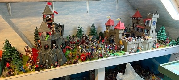 Playmobil riddertafereel met 2 kastelen en heel veel meer, Ophalen, Zo goed als nieuw, Knights, Losse onderdelen