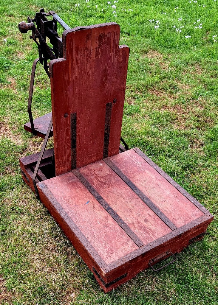 Weegschaal bascule - Antieke tot 200KG - 1959 - Analoog, Ophalen, Gebruikt, Vloerweegschaal, 50 tot 100 kg