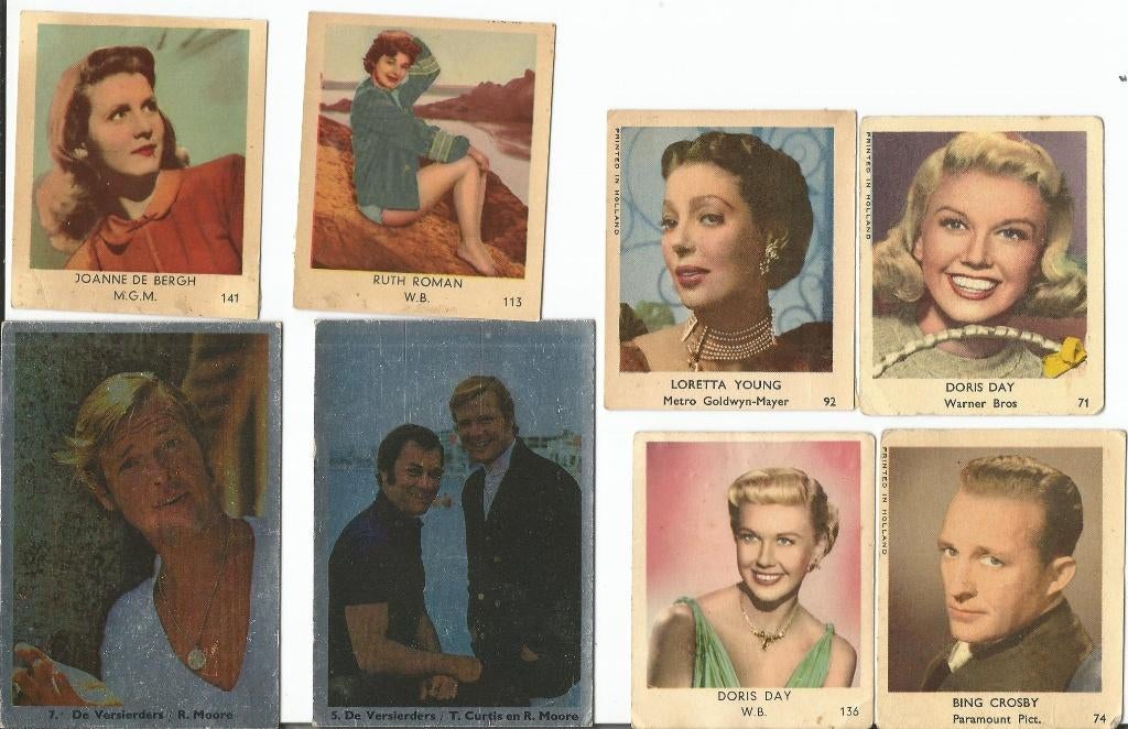 17 filmsterrenplaatjes oa  Klene/Val met Doris Day, Ophalen of Verzenden, Gebruikt, Overige typen