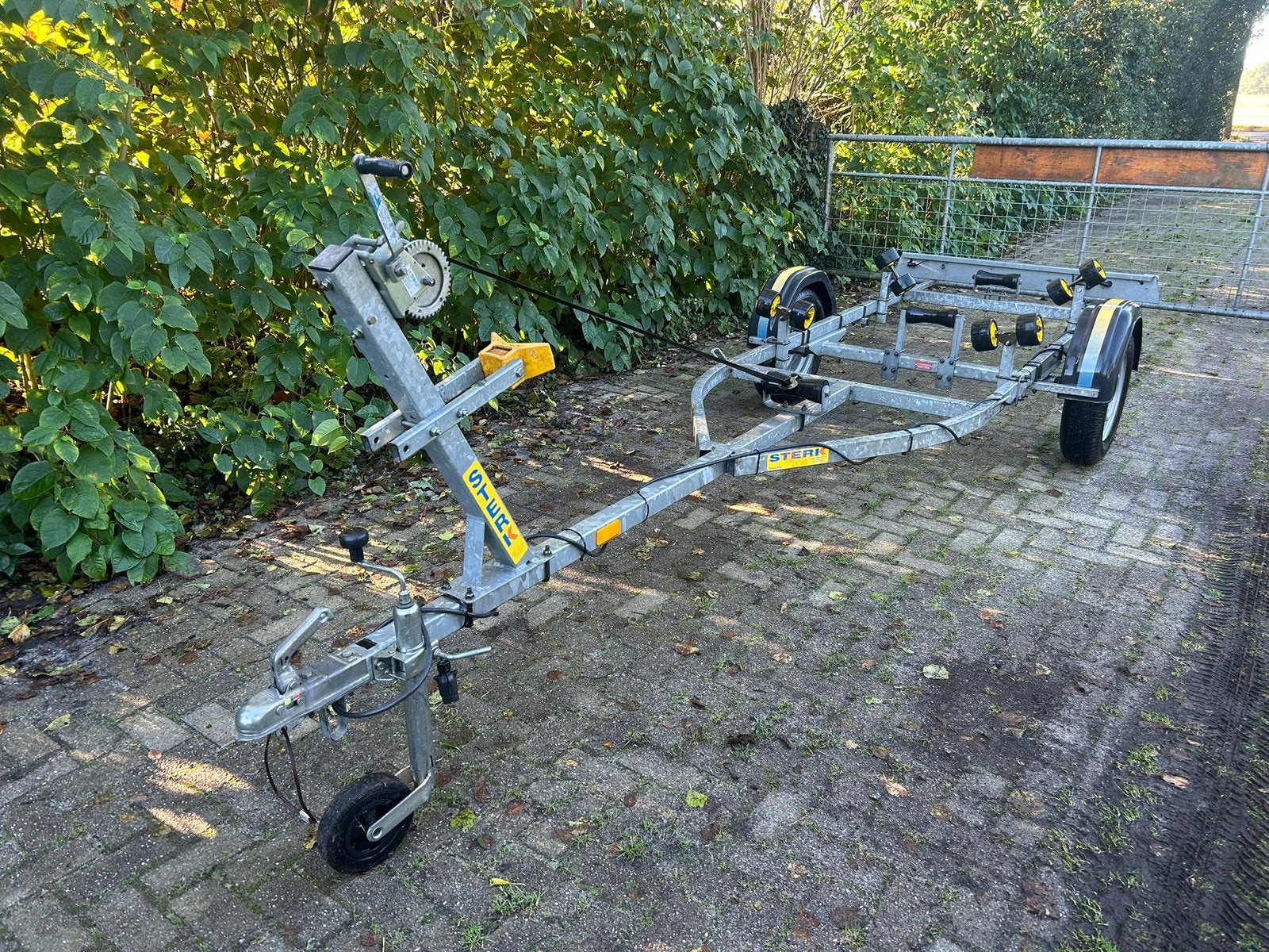 Mooie gegalvaniseerde Sterk Kalf trailer., Watersport en Boten, Ophalen, Minder dan 1500 kg, Gebruikt, Wettersport