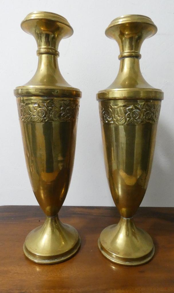 2x Vaas Art Nouveau of Jugendstil [1509], Antiek en Kunst, Antiek | Koper en Brons, Ophalen