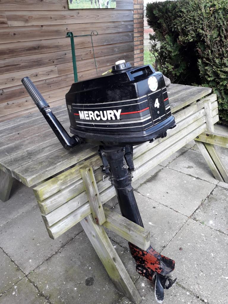 Mercury 2-takt langstaart 4pk buitenboordmotor, Watersport en Boten, Buiten- en Binnenboordmotoren, Ophalen, Gebruikt, Minder dan 5 pk