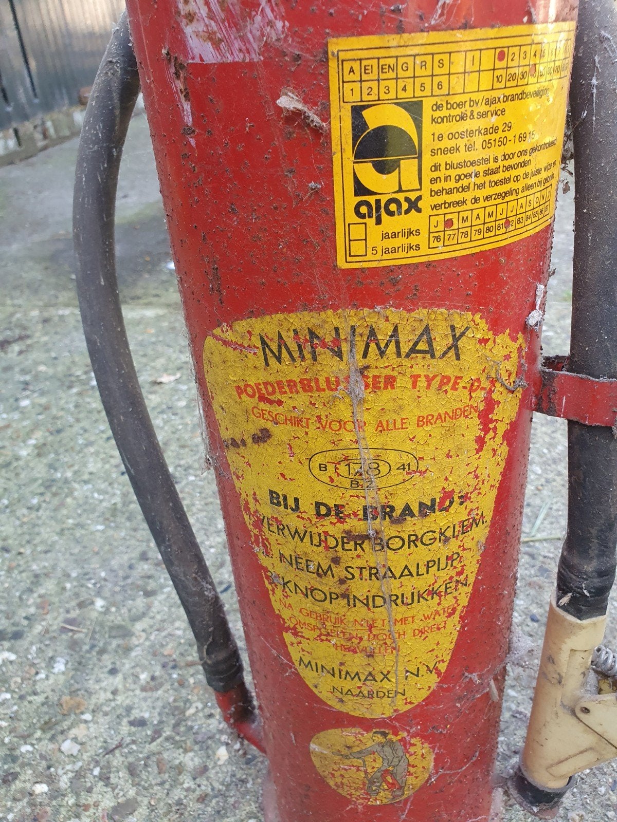 Vintage brandblussers, Ophalen, Manueel