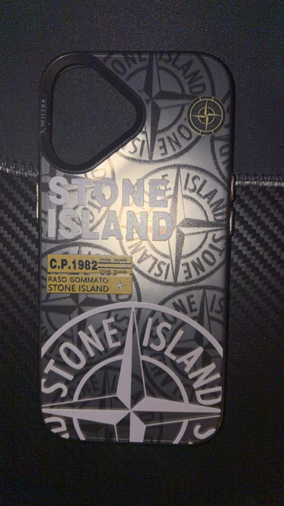 Stone Island hoesje voor iPhone 17/16, IPhone 17, Zwart, Nieuw, Hoesje of Tasje