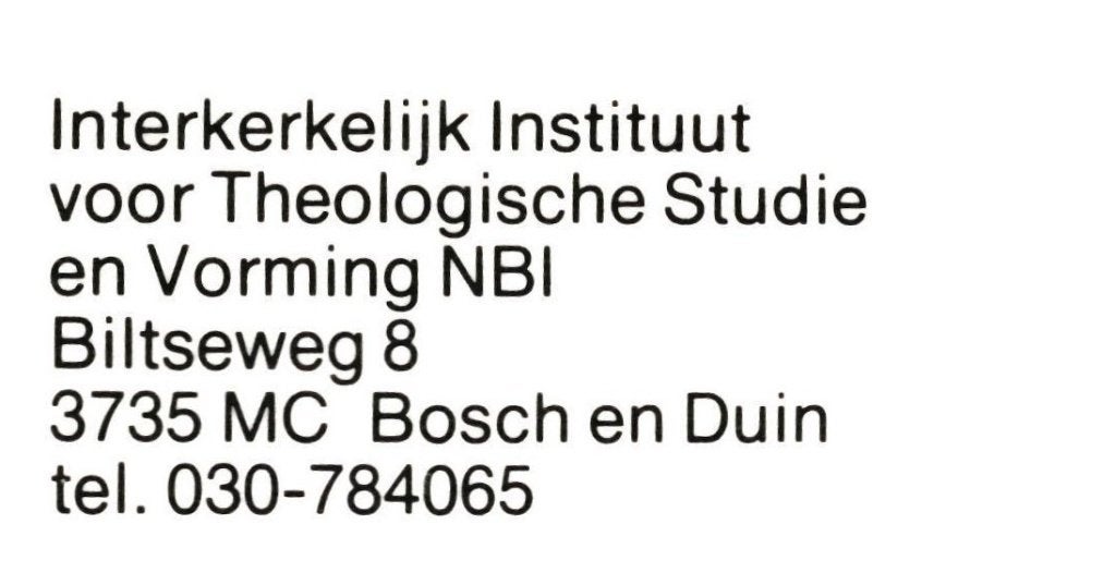 948781 Bosch en Duin Interkerkelijk instituut Onbeschreven, Ophalen of Verzenden, 1960 tot 1980, Ongelopen, Utrecht