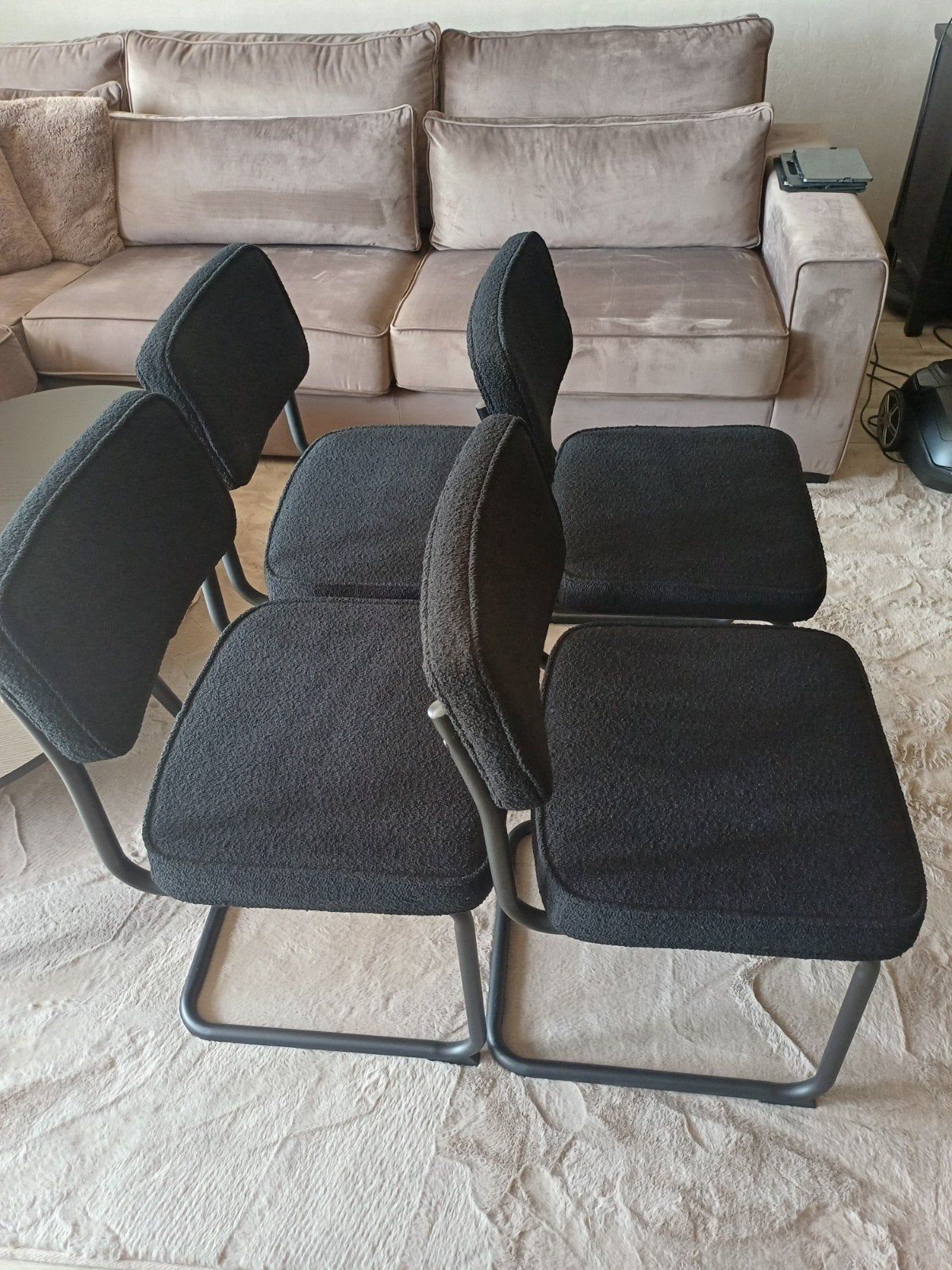 Eetkamerstoelen, Huis en Inrichting, Stoelen, Ophalen, Zwart, Vier