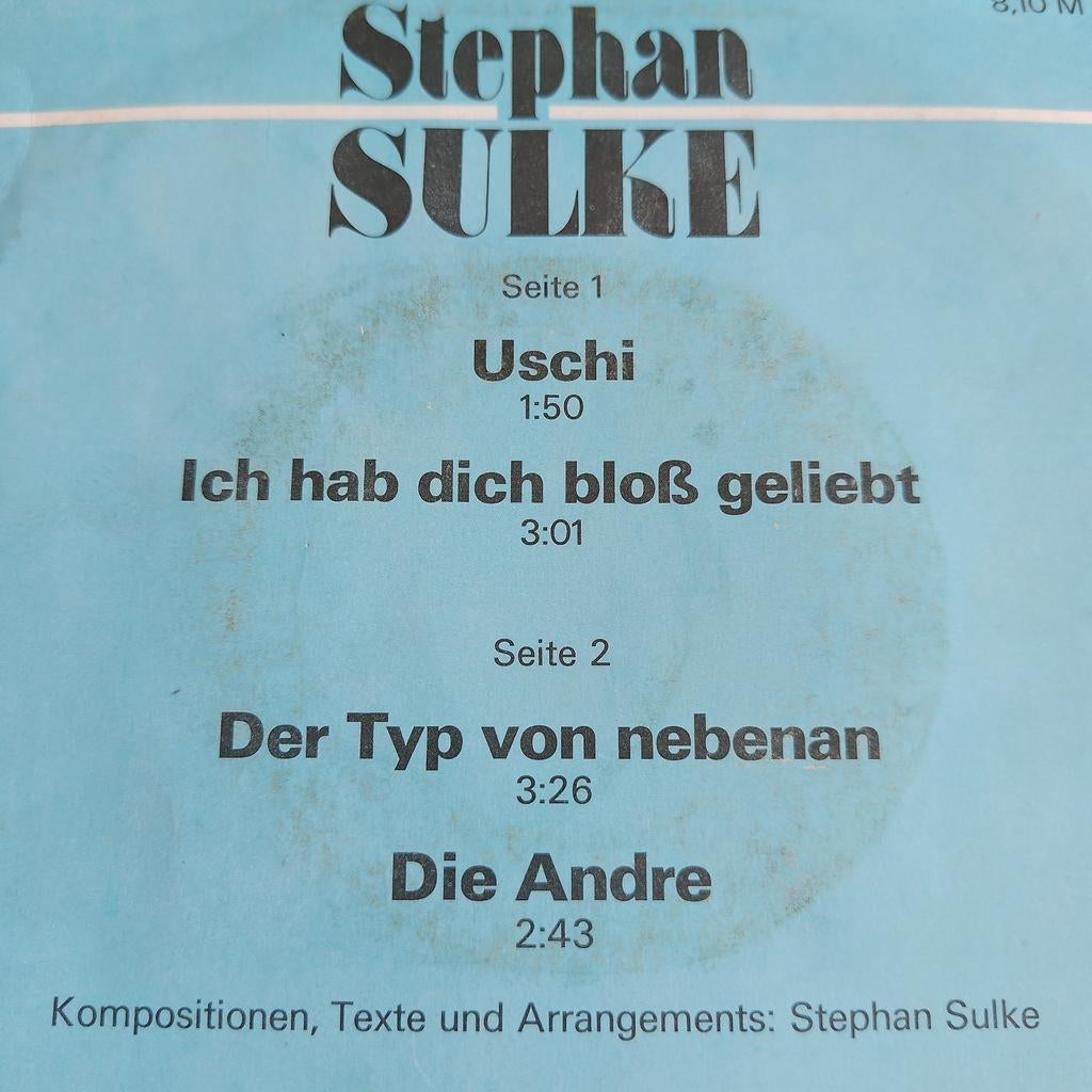 Stephan Sulke - Uschi / Ich hab dich bloß geliebt Single, Ophalen of Verzenden, Gebruikt, 7 inch, Pop