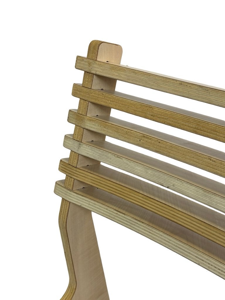 Design Stoel Valoví latten stoel multiplex, Huis en Inrichting, Stoelen, Ophalen, Gebruikt, Bruin, Design