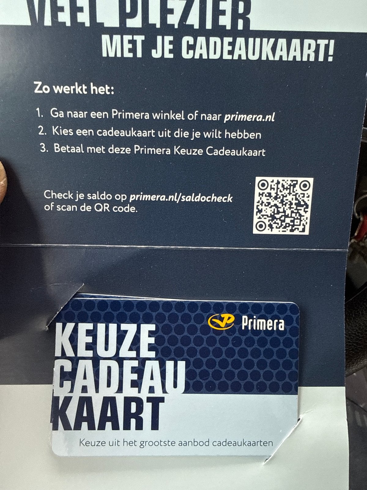 Primera cadeau kaart 410€