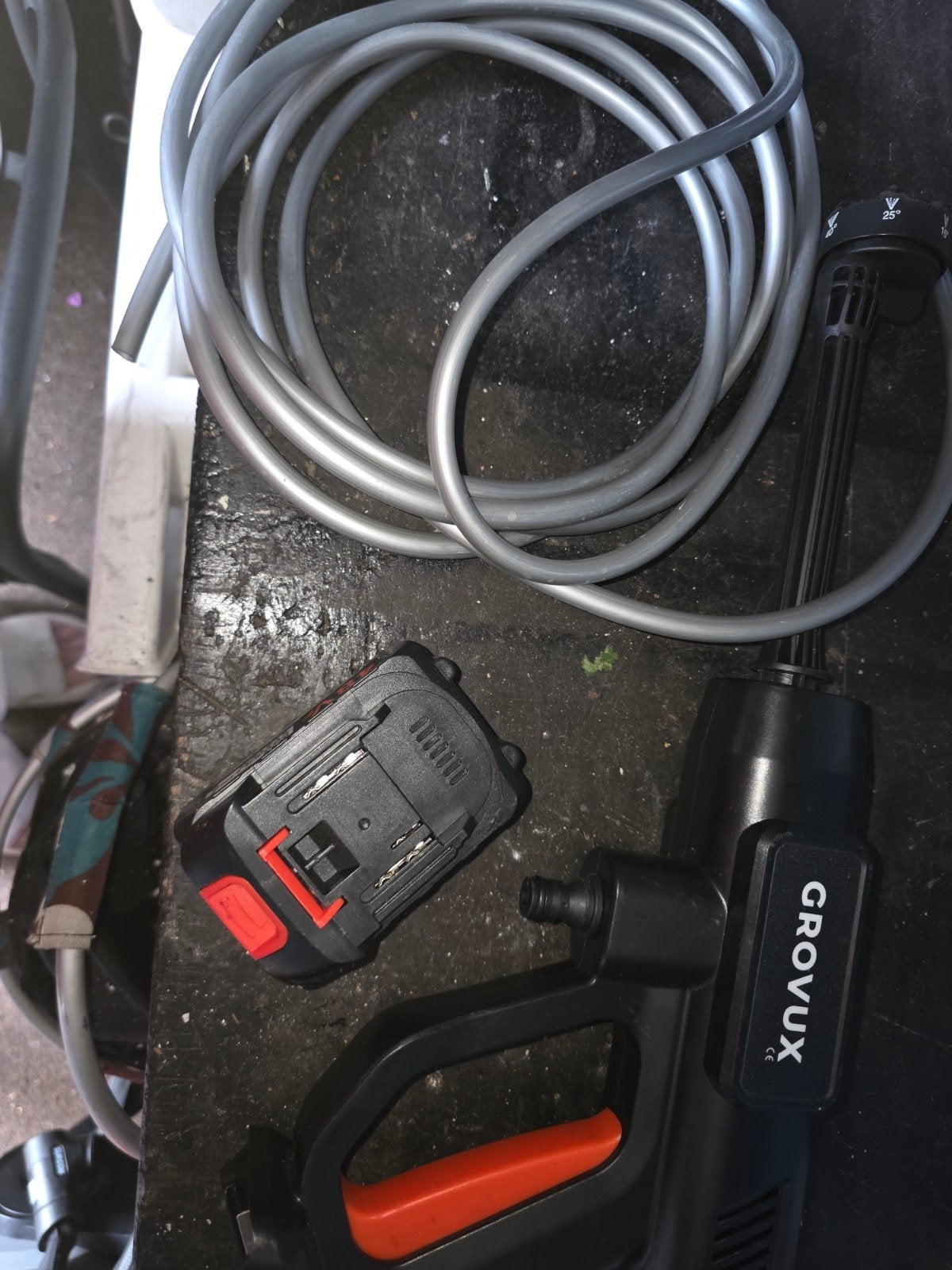 GroVux 48Vf Accu Hogedrukreiniger - Zo goed als nieuw, Tuin en Terras, Ophalen of Verzenden, Zo goed als nieuw, Accu, GroVux