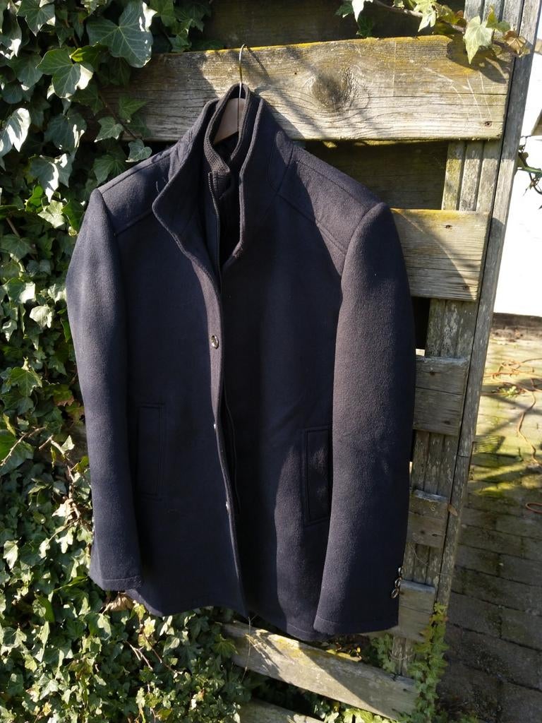 Chinese loden winterjas maat L, Maat 52/54 (L), Onbekend, Zwart, Ophalen of Verzenden