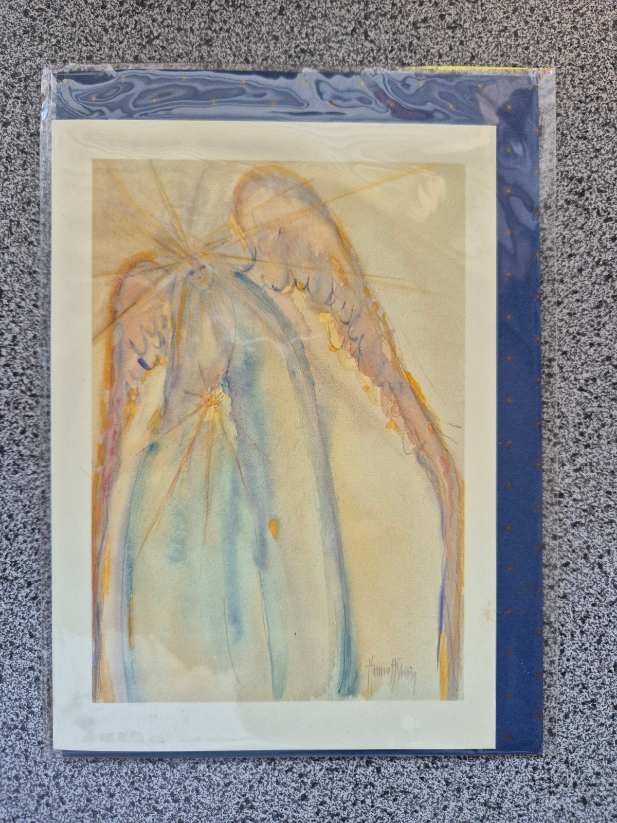 Ansichtkaart Engel Aquarel - Blank Kerstkaart, Ophalen of Verzenden