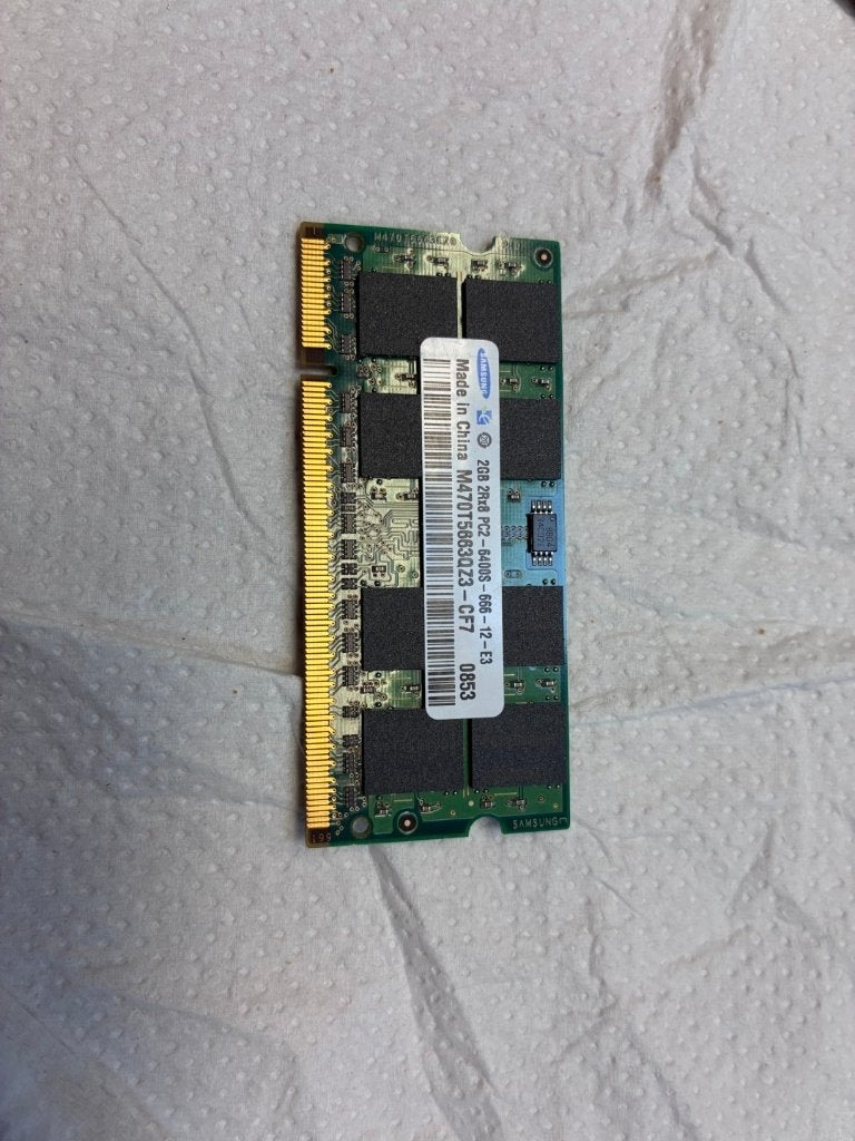 Laptop geheugen 2GB PC2 6400S 666, Ophalen, Gebruikt, DDR2, 2 GB