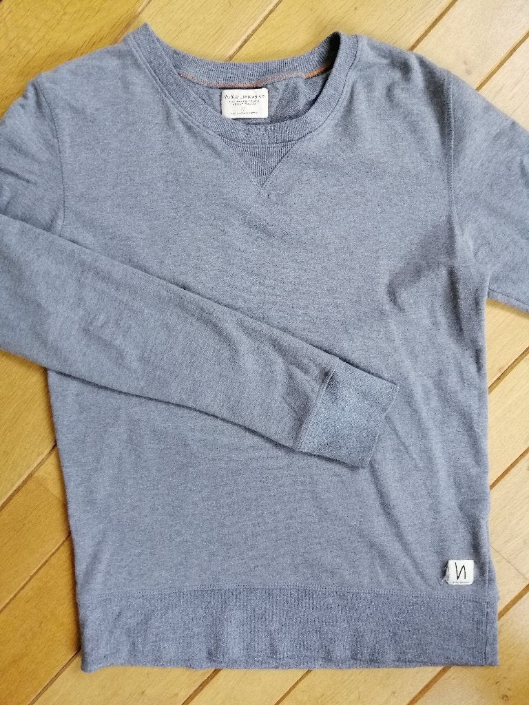 NUDIE Jeans Co sweater grijs maat M, Nudie Jeans, W32 (confectie 46) of kleiner, Ophalen of Verzenden, Zo goed als nieuw