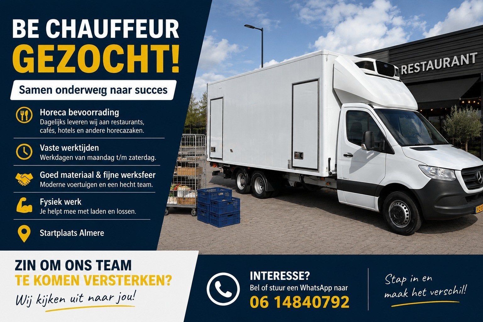 BE-CHAUFFEUR GEZOCHT – ALMERE, Vacatures