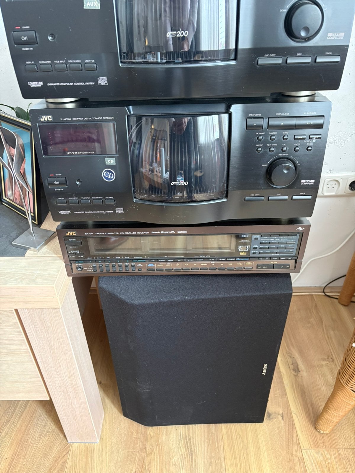 JVC Hi-Fi set – RX-9V + 2 200-disc CD-wisselaar, Ophalen, Zo goed als nieuw, JVC