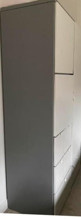 IKEA Kledingkast VISTHUS Wardrobe, grey/white, 122x59x216 cm
