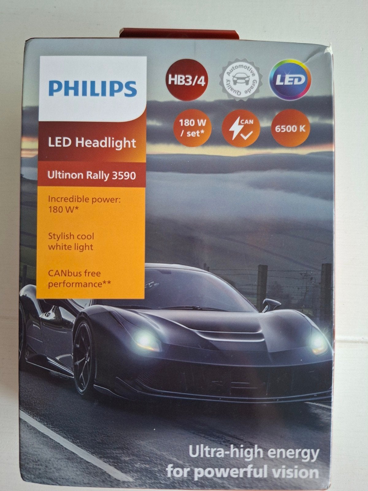 Philips Ultinon Rally 3590 LED Koplamp HB3/4 180W 6500K, Ophalen of Verzenden, Nieuw, Universele onderdelen
