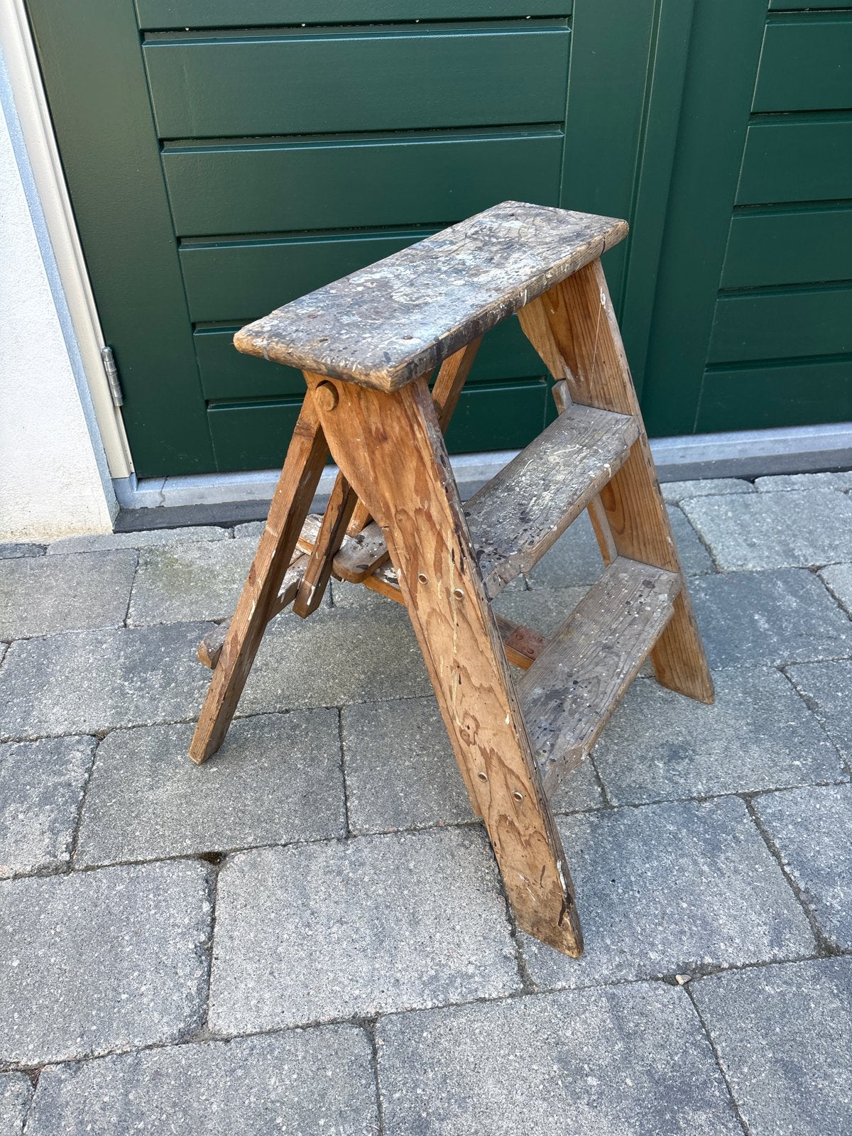 Inklapbaar Schilderstrapje - Vintage Houten Opstapje, Ophalen, Gebruikt, Trap, Opvouwbaar of Inschuifbaar