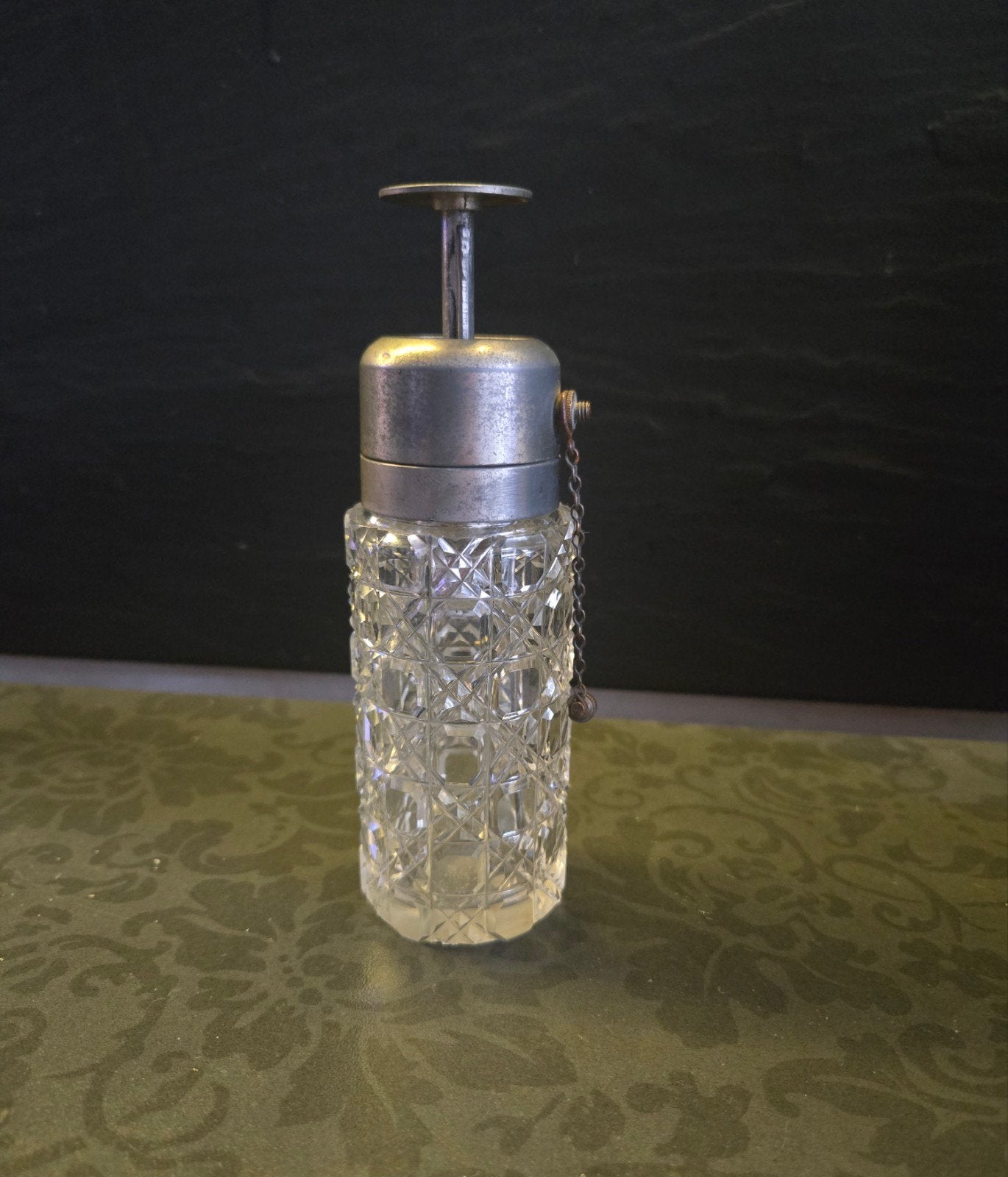 Antieke kristallen parfumverstuiver, Ophalen of Verzenden