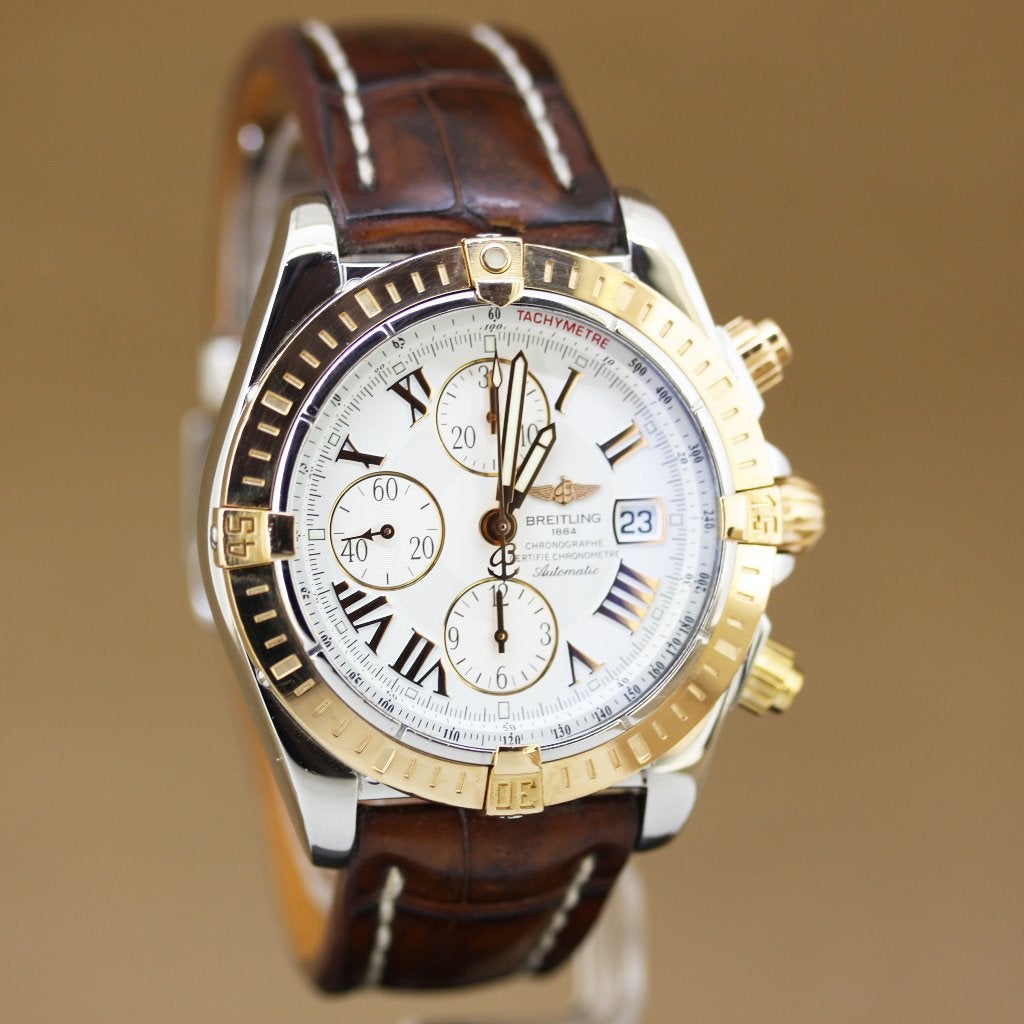 Breitling Chronomat Evolution C13356 D&P 2008, Breitling, Polshorloge, Ophalen of Verzenden, Goud