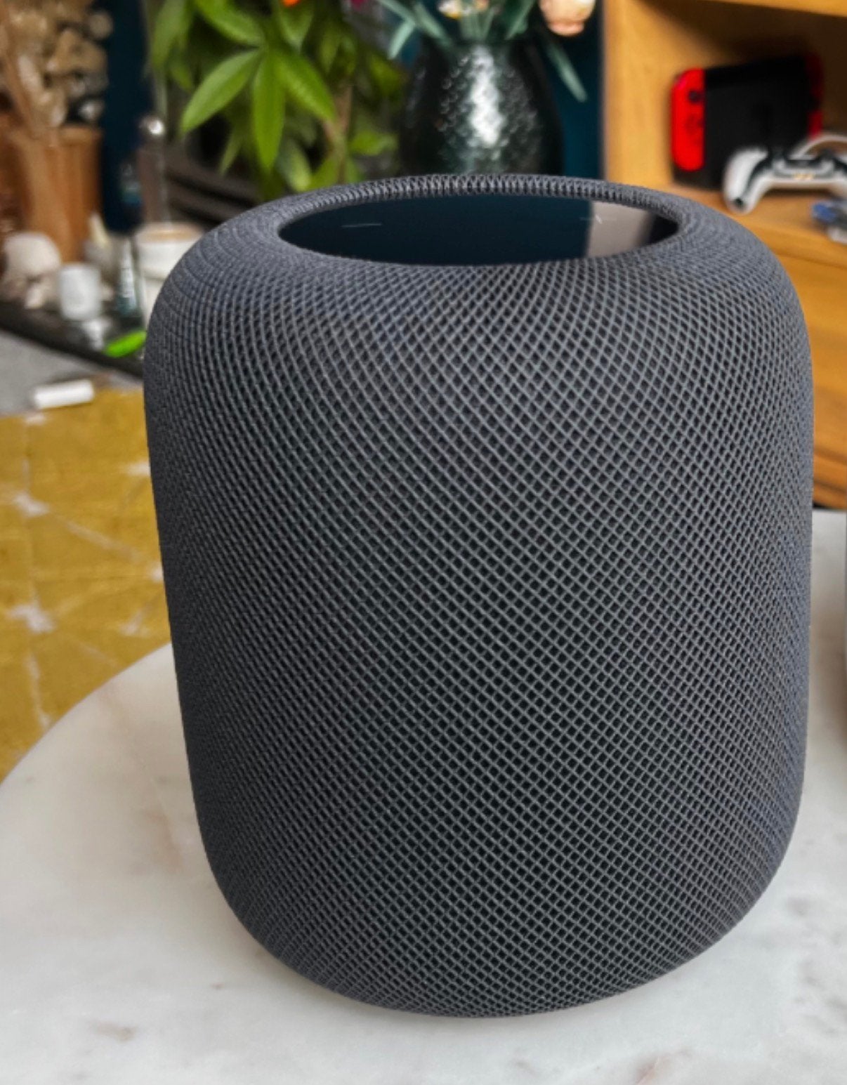 Apple HomePod - Middernacht (2e generatie), Audio, Tv en Foto, Luidsprekers, Slimme speaker, Zo goed als nieuw, Inclusief kabels